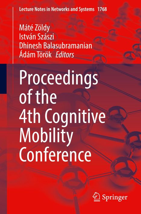 "Proceedings of the 4th Cognitive Mobility Conference" vor rotem Hintergrund mit Molekül-Struktur. Springer-Logo unten.