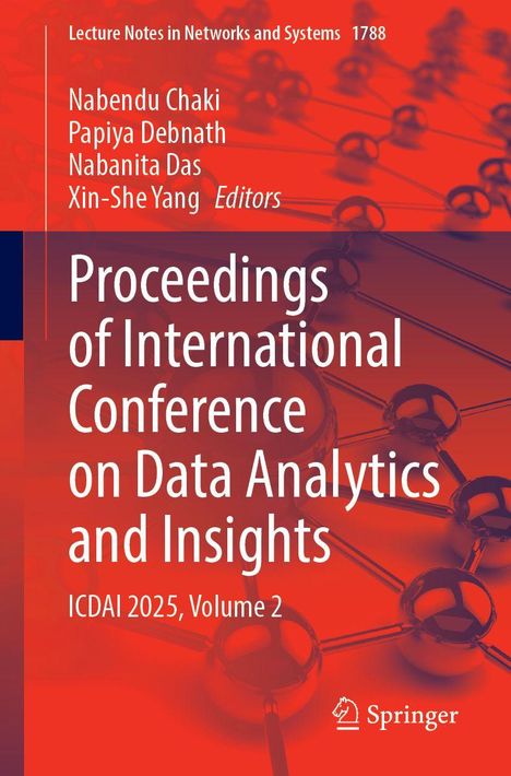 "Proceedings of International Conference on Data Analytics and Insights, ICDAI 2025, Volume 2." Rotes Netzwerk-Design.
