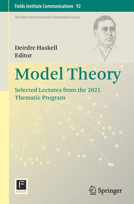 Titel: "Model Theory". Editor: Deirdre Haskell. Illustration eines Mannes. Logos von Fields und Springer.