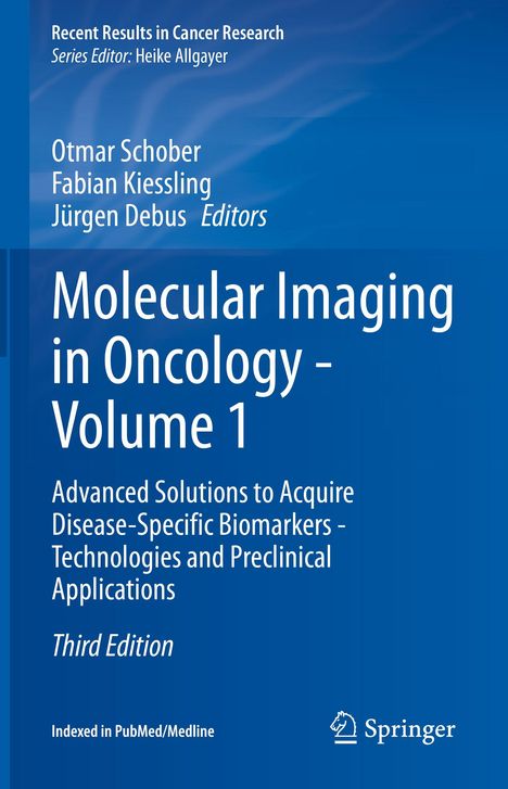 „Molecular Imaging in Oncology - Volume 1“, dazu ein blauer Hintergrund mit dem Springer-Logo.