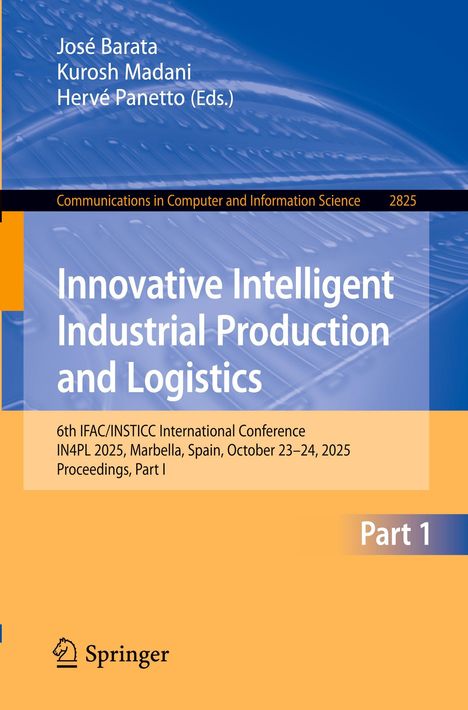 Titel: Innovative Intelligent Industrial Production and Logistics. Konferenz: IN4PL 2025. Verlag: Springer-Logo.