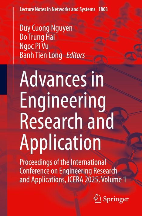 Text: "Advances in Engineering Research and Application; Proceedings of ICERA 2025, Volume 1." Hintergrund: Molekülstruktur.