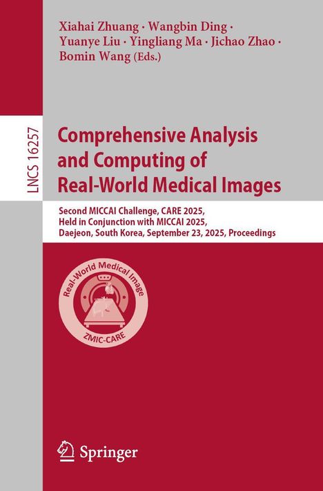 Oben stehen Namen von Herausgebern. Titel: "Comprehensive Analysis and Computing of Real-World Medical Images". Logo mit MRT-Scanner.