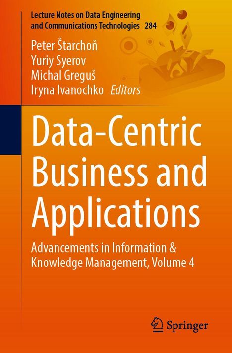 „Data-Centric Business and Applications“, orange Hintergrund, diverse Autoren, Springer-Logo unten rechts.