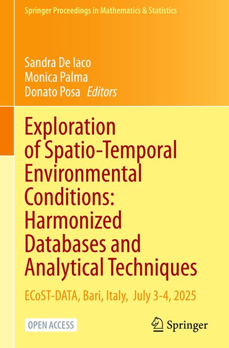 Buchtitel zur Analyse klimatischer Daten. Konferenz 2025 in Bari. Herausgeber: Sandra De Iaco, Monica Palma, Donato Posa.