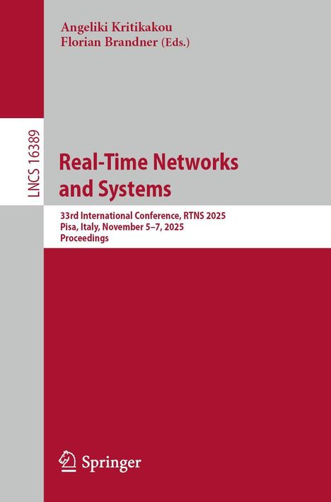 Das Cover zeigt den Titel "Real-Time Networks and Systems", Konferenzdetails und ein Springer-Logo.