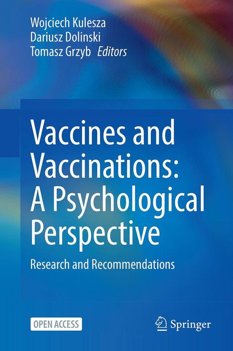 Cover eines Buches: „Vaccines and Vaccinations: A Psychological Perspective“, mit Namen der Herausgeber und „Open Access“.
