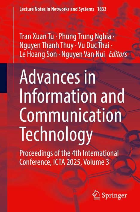 Der Titel lautet "Advances in Information and Communication Technology". Unten ist das Springer-Logo. Der Hintergrund ist rot.