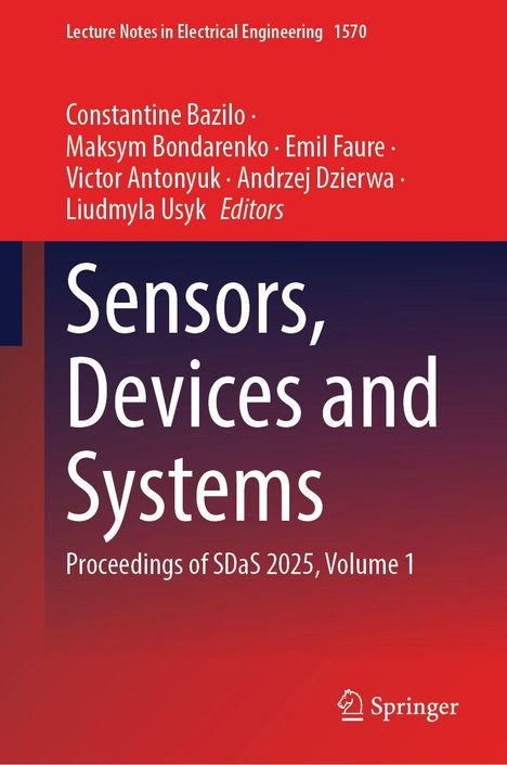 Titel: "Sensors, Devices and Systems". Herausgeber: Constantine Bazilo und andere, Springer Logo unten.