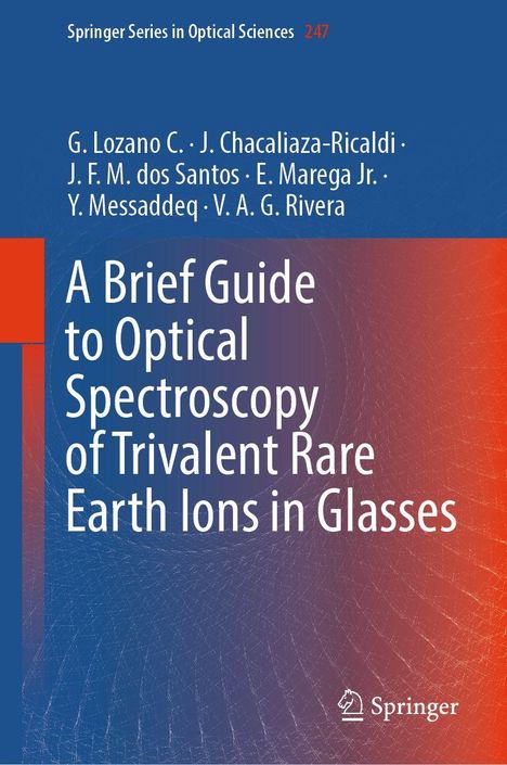 Titel: "A Brief Guide to Optical Spectroscopy of Trivalent Rare Earth Ions in Glasses". Springer-Logo unten.