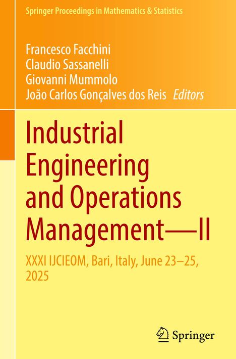 „Industrial Engineering and Operations Management—II“, Konferenz in Bari, Italien, Juni 2025. Gelbes Cover.