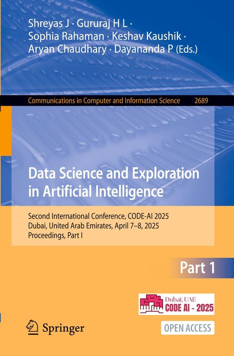Titel: Data Science and Exploration in Artificial Intelligence. Konferenzdetails und Springer Logo.