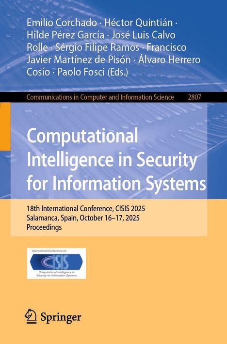 "Computational Intelligence in Security for Information Systems." Konferenz CISIS 2025 in Salamanca, Spanien. Springer-Logo unten.