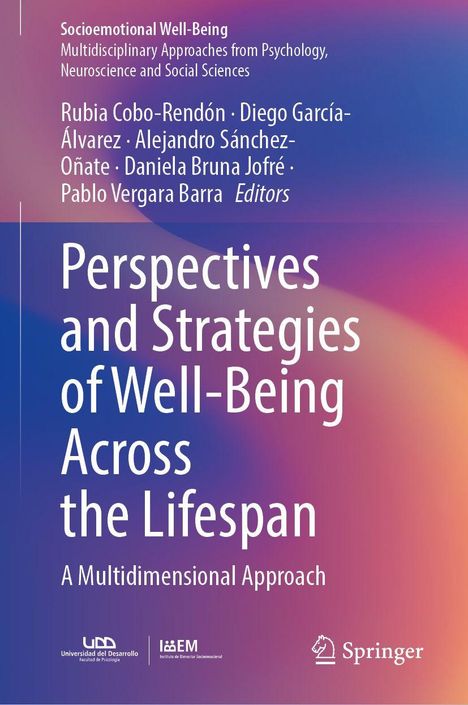 Titel: "Perspectives and Strategies of Well-Being Across the Lifespan". Autoren, Logos und farbiger Hintergrund.