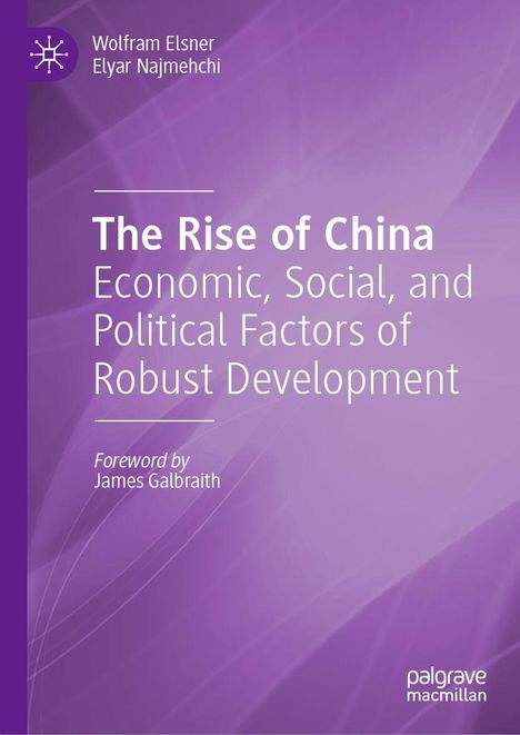 Titel: The Rise of China: Economic, Social, and Political Factors of Robust Development. Purpurner Hintergrund.