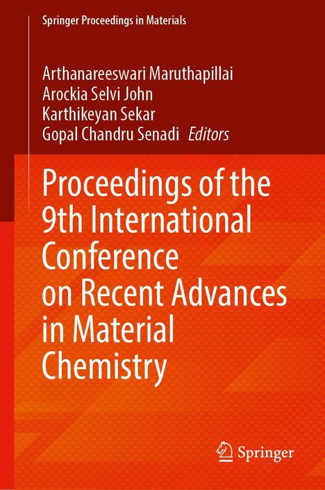 Titel: "Proceedings of the 9th International Conference on Recent Advances in Material Chemistry." Roter Hintergrund.