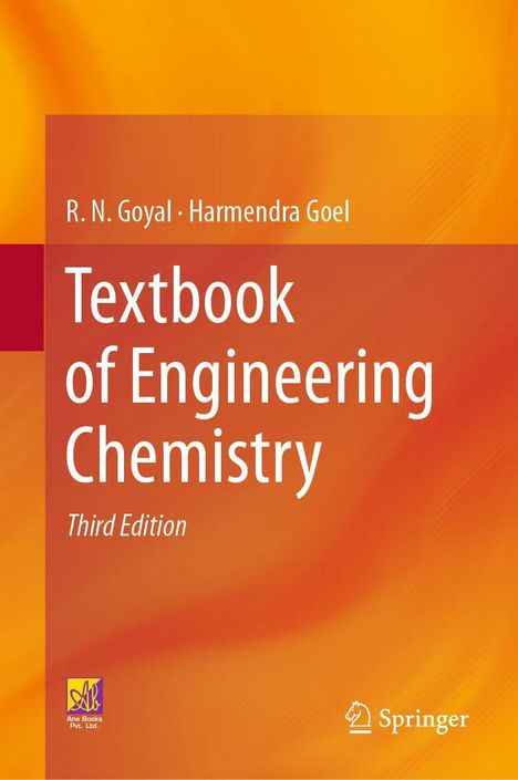 Text: "R. N. Goyal, Harmendra Goel, Textbook of Engineering Chemistry, Third Edition." Orange Hintergrund, Springer-Logo.