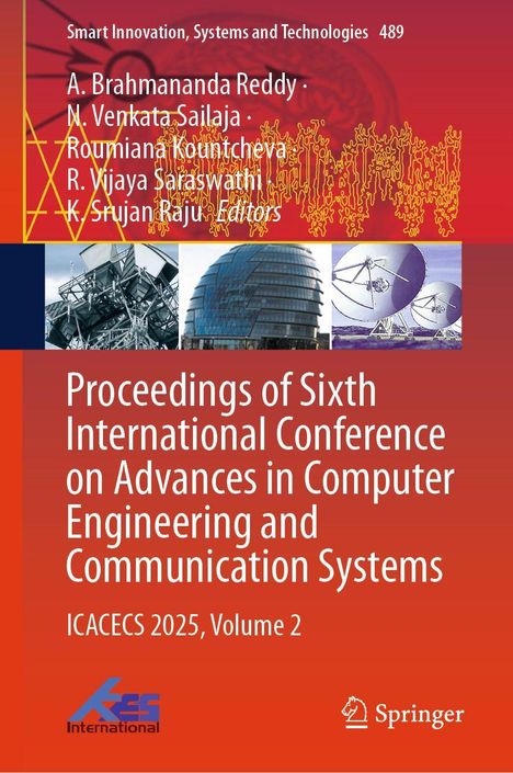 Proceedings der ICACECS 2025, Band 2. Oben Namen der Herausgeber. Unten technisches Logo. Bilder von Satellitenschüsseln.