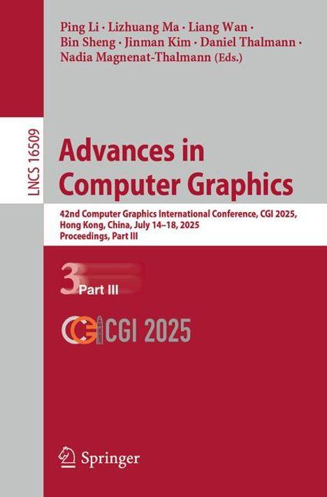 "Advances in Computer Graphics", "CGI 2025", "Part III". Roter Hintergrund, Springer-Logo unten links.