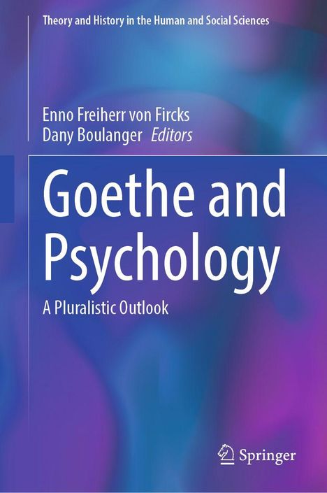 "Goethe and Psychology: A Pluralistic Outlook" steht in Weiß auf blau-violettem Verlaufshintergrund. Unten rechts ein Springer-Logo.