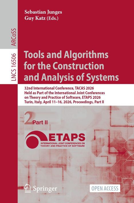 Titel: Tools and Algorithms for the Construction and Analysis of Systems. Rotes und graues Design mit ETAPS Logo.