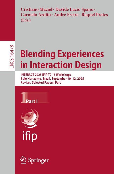 Der Titel lautet "Blending Experiences in Interaction Design". Es ist eine Buchcover-Illustration von Springer mit Logo.