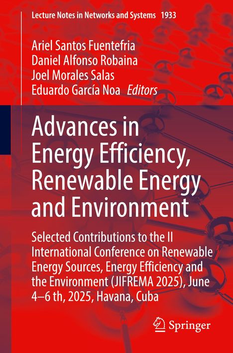 Titel: Advances in Energy Efficiency, Renewable Energy and Environment. Hintergrund in Rot. Springer Logo unten rechts.