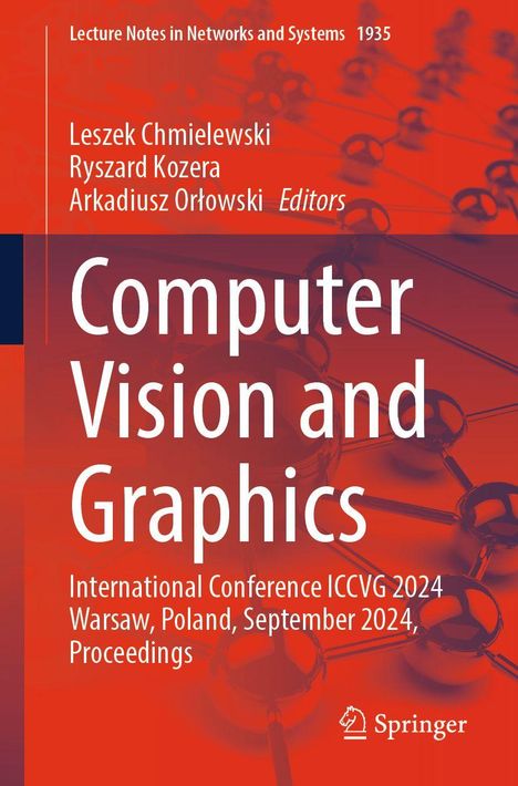 Computer Vision and Graphics, Konferenz ICCVG 2024, Warschau. Cover mit abstraktem Metallnetzwerk im Hintergrund.