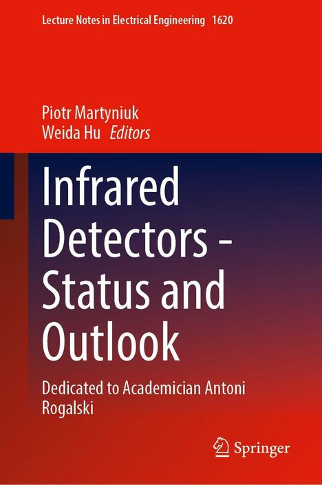 "Infrared Detectors - Status and Outlook" steht in Weiß auf dunkelrotem Grund. Springer-Logo unten rechts.
