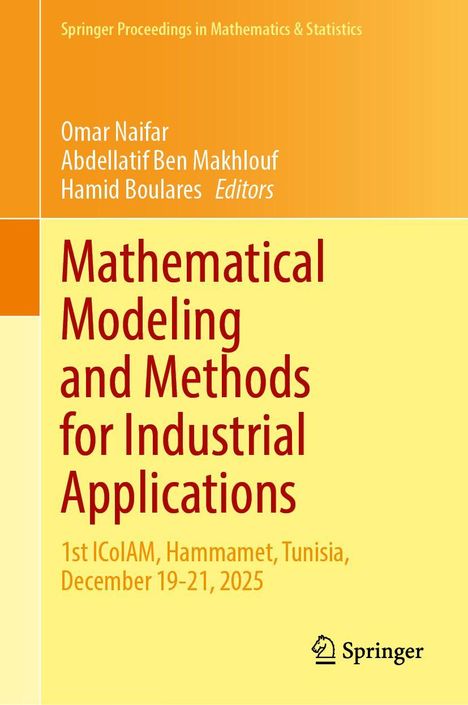 Buchtitel: "Mathematical Modeling and Methods for Industrial Applications", Springer-Logo unten rechts.