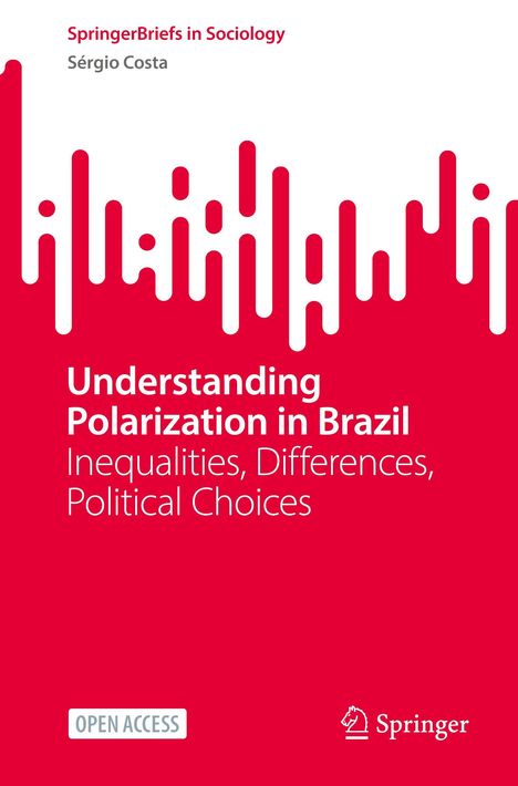 „Understanding Polarization in Brazil: Inequalities, Differences, Political Choices“. Rote Hintergrundgrafik, „Open Access“-Label.