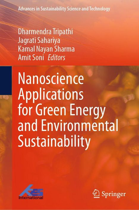 "Nanoscience Applications for Green Energy and Environmental Sustainability." Farbverlauf: orange bis rot. Springer-Logo.