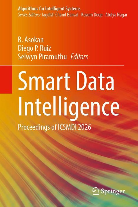 "Smart Data Intelligence: Proceedings of ICSMDI 2026", bunte abstrakte Muster, Springer-Logo unten.