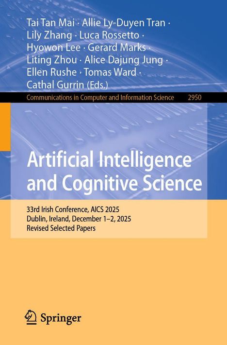 Titel: Artificial Intelligence and Cognitive Science. 33rd Irish Conference, AICS 2025, Dublin. Springer-Logo unten.