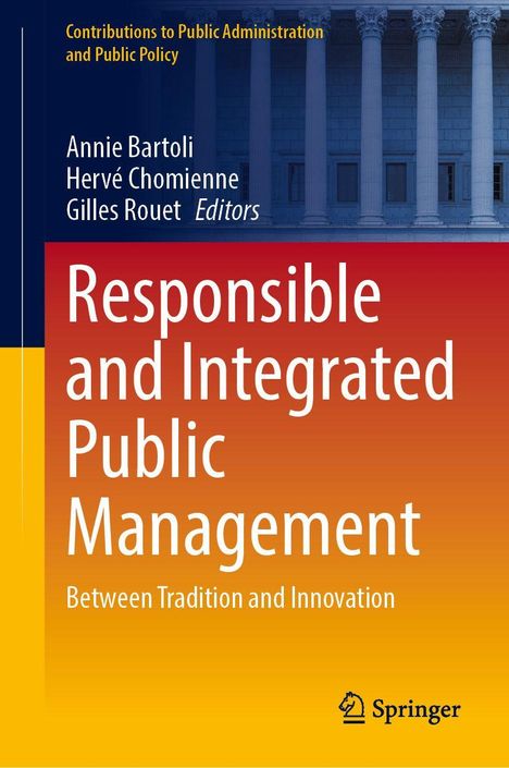 Buchtitel: "Responsible and Integrated Public Management." Hintergrund: Säulen eines Gebäudes. Verlag-Logo unten.
