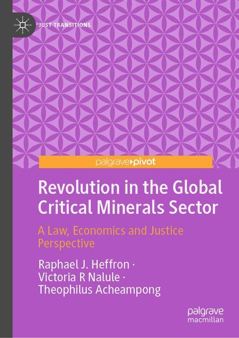 "Revolution in the Global Critical Minerals Sector" in lila Hintergrund mit weißem Text und grafischem Muster, Autoren unten.