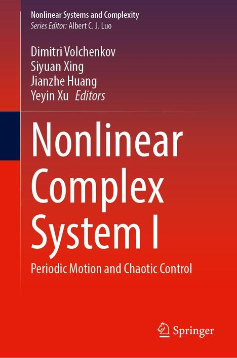 "Nonlinear Complex System I: Periodic Motion and Chaotic Control" auf rotem Hintergrund, Springer-Logo unten rechts.