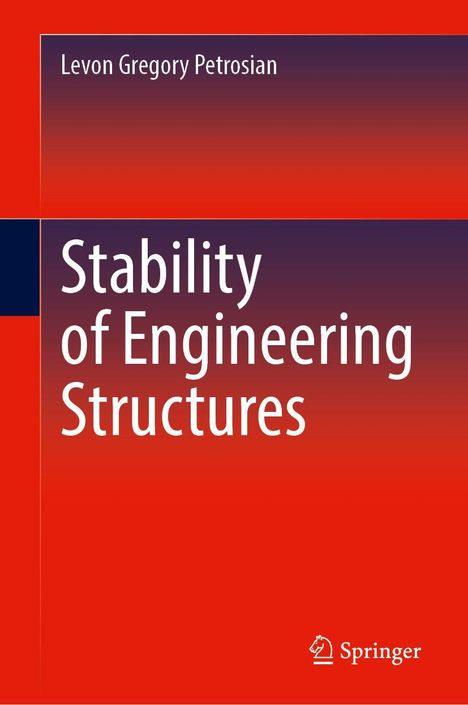 Text: "Levon Gregory Petrosian", "Stability of Engineering Structures", "Springer". Roter Hintergrund mit einem Logo unten.
