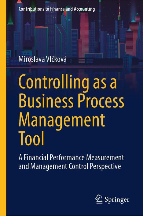 Titel: "Controlling as a Business Process Management Tool". Schrift und Skyline, Stadtbild bei Nacht.