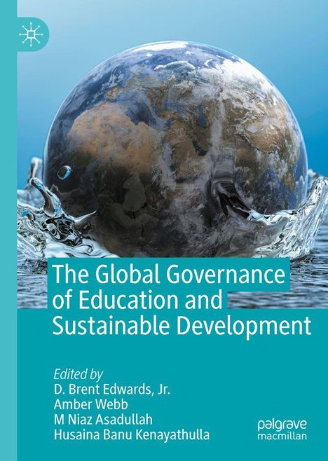 Titel "The Global Governance of Education and Sustainable Development", Erde in Wellen, Herausgebernamen, Logo links.