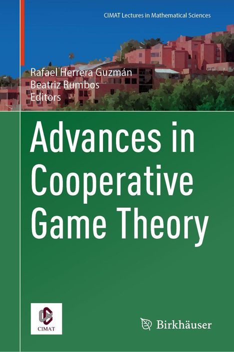 "Advances in Cooperative Game Theory" steht groß auf grünem Hintergrund. Oben ist eine stilisierte Darstellung einer Stadt.