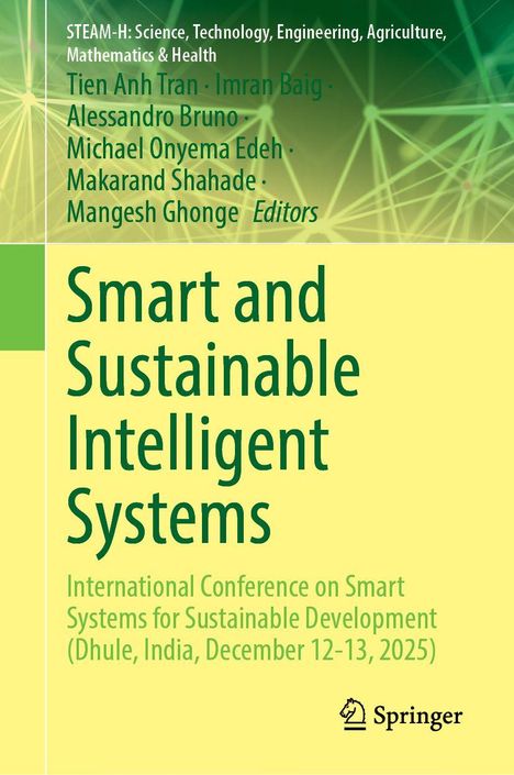 Titel: "Smart and Sustainable Intelligent Systems". Grüner Hintergrund mit abgebildetem Netzwerk-Muster. Springer-Logo.