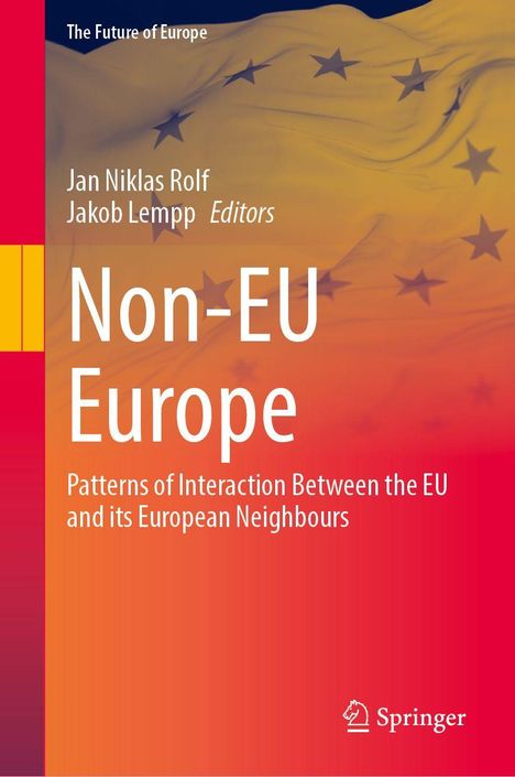Buchtitel: Non-EU Europe. Autoren: Jan Niklas Rolf, Jakob Lempp. Hintergrund: EU-Fahne, Logo: Springer.