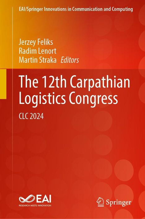 "The 12th Carpathian Logistics Congress, CLC 2024", rote Hintergrundgrafik mit EAI und Springer Logos unten.