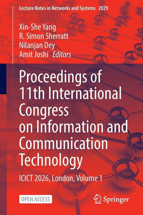 Text: „Proceedings of 11th International Congress on Information and Communication Technology.“ Hintergrund in Rottönen.