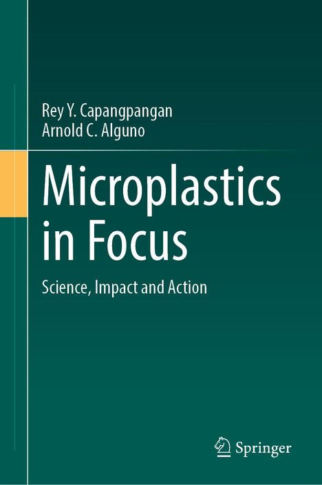 "Microplastics in Focus: Science, Impact and Action" von Rey Y. Capangpangan und Arnold C. Alguno. Springer-Logo unten.