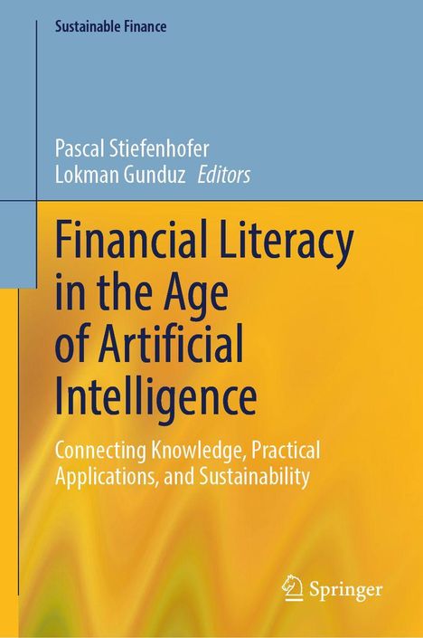"Financial Literacy in the Age of Artificial Intelligence" - Buchcover mit blauer und gelber Farbgestaltung. Springer-Logo.