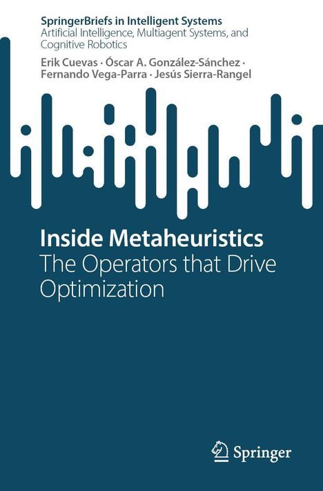 "Inside Metaheuristics: The Operators that Drive Optimization." Blauer Hintergrund mit abstraktem, hellem Muster. Springer-Logo unten rechts.