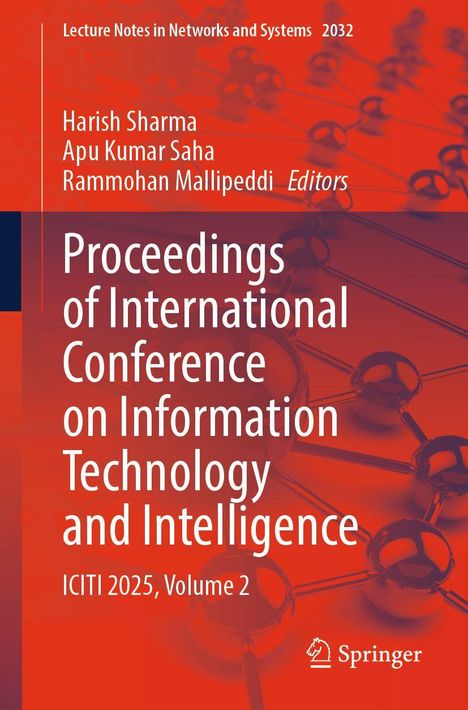 Titel: Proceedings of International Conference on Information Technology and Intelligence. Hintergrund: Rotes Muster. Springer-Logo.