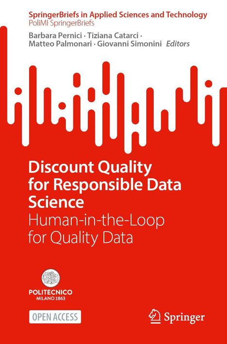 "Discount Quality for Responsible Data Science: Human-in-the-Loop for Quality Data." Rotes Cover mit stilisiertem Muster.